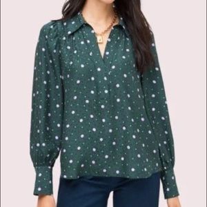 NWT Kate Spade Pop Dots Blouse